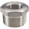 Ss 304/304l Forged Pipe Fitting 1/2 X 3/8" Hex Bushing Npt Male X Female - Pkg Qty 27