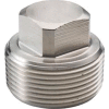 Ss 316 Barstock Square Head Plug 1/4" Npt Male - Pkg Qty 50