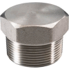Ss 316 Barstock Hex Head Plug 1/2" Npt Male - Pkg Qty 25