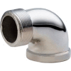 Chrome Plated Brass Pipe Fitting 1/8 90 Degree Street Elbow Npt Male X Female - Pkg Qty 25