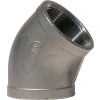 1/2 In. 304 Stainless Steel 45 Degree Elbow - FNPT - Class 150 - 300 PSI - Import