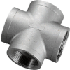 ISO SS 316 Cast Pipe Fitting Cross 4" NPT Female