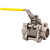 3/4 In. T316 Stainless Steel Full Port Ball Valve - 3 Piece - Sold Weld - 1000 PSI - Pkg Qty 10