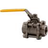 1/4 In. T316 Stainless Steel Full Port Ball Valve - 3 Piece - 1000 PSI - Pkg Qty 10