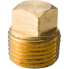 Brass Yellow Barstock 1/2" Hex Countersunk Plug Npt Male - Pkg Qty 50