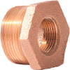3/4 In. X 1/2 In. Lead Free Brass Bushing - MNPT X FNPT - 125 PSI - Import