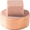 3/4 In. Lead Free Brass Plug - MNPT - 125 PSI - Import