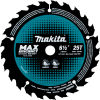 Makita&#174; Carbide-Tipped Max Effcy Ultra-Thin Kerf Circular Saw Blade, Framing, 6-1/2"Dia, 25 TPI