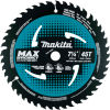 Makita&#174; Carbide-Tipped Max Effcy Ultra-Thin Kerf Saw Blade, Fine Crosscutting, 7-1/4&quot;Dia, 45TPI