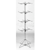 Marv-O-Lus Spinner Rack W/ 24 Hooks, 4 Step Design, Black, 164-4B2