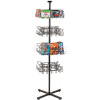 Marv-O-Lus Economical CD & DVD Floor Spinner Rack, 32 Pockets, Black, 172-4CD/DVD-8