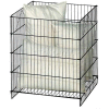 Marv-O-Lus Large Black Square Dump Bin, Steel, Black, 1957-BLK