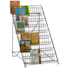Marv-O-Lus Open Shelf Floor Literature Rack, 10 Step Design, Black, 64