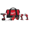 Milwaukee 2695-24 M18 Cordless Li-Ion 4-Tool Combo Kit