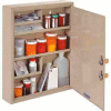 STEELMASTER® Medical Security Cabinet, Double Key Locks, 14"W x 3-1/8"D x 17-1/8"H, Sand