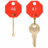 MMF Self-Locking Octagonal Key Tags 5312726BD07 - Tags 161-180, Red