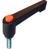 Economy Handle w/ Stud - 1/4-20 x 1.18" Stud - 1.65" L x 1.38" H Plastic Handle - AH-824 - Pkg of 2