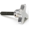 Hand Knob Screws - Aluminum Four Prong Handle - 5/8-11 Thread - 1-3/4" Thread Length - HKS-6217A