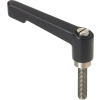 Adjustable Handle w/ SS Stud - M5 x 0.8 x 40mm Stud - 42mm L x 33mm H Die Cast Handle - MH-4035SS