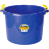 Little Giant PSB70BLUE Bushel Muck Bucket W/Rope Handles Poly & Poly Rope, 70 Qt., Blue - Pkg Qty 6