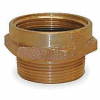Fire Hose Female/Male Hose Nipple - 1-1/2 In. NH Female X 1-1/2 In. NPT Male - Brass