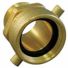 Fire Hose Female Swivel x Male Solid Adapter - 1-1/2 NPSH Female X 1-1/2 NPT Male - Brass