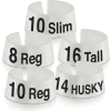 10 SLIM Classic Marker, 3/4", White W/Black Print, 25/Pack