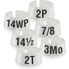 24W Classic Marker, 3/4", White W/Black Print, 25/Pack