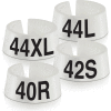 37L Classic Marker, 3/4", White W/Black Print, 25/Pack