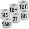 5T Mini Marker, 1/2", Off White W/Black Print, 100/Pack