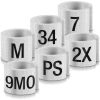3XL Mini Marker, 1/2", Off White W/Black Print, 100/Pack