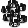 9 Classic Marker, 3/4", Black W/White Print, 25/Pack