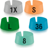 XXS Classic Marker, 3/4", Fuchsia W/Black Print, 100/Pack