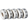 XXL Clear Labels w/Black Print 3/4" Circle 1000/Roll