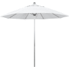 California Umbrella 9' Patio Umbrella - Olefin White - Silver Pole - Venture Series