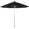 California Umbrella 9' Patio Umbrella - Olefin Black - Silver Pole - Venture Series
