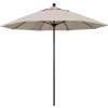 California Umbrella 9' Patio Umbrella - Olefin Woven Granite - Bronze Pole - Venture Series