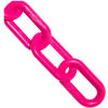 Global Industrial&#153; Plastic Chain Barrier, 1-1/2&quot;x50'L, Safety Pink