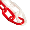 Mr. Chain 50035-50 Plastic Chain - 2" Links - Red And White - 50 Feet - Trade Size 8