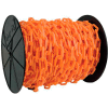 Mr. Chain 50112 Plastic Chain - 2" Links - On A Reel - Safety Orange - 125 Feet - Trade Size 8