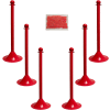 Mr. Chain 71005-6 Plastic Stanchion Kit, Red, 6pk 50' of 2" Chain, 2" Pole, 14" Base, 41"H