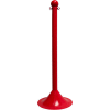 Mr. Chain 91505 Plastic Stanchion - 2" - Red W/ C-Hooks Incl. - 2" Pole, 14" Base, 41"H