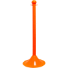Mr. Chain 91512 Plastic Stanchion - 2" - Orange W/ C-Hooks Incl. - 2" Pole, 14" Base, 41"H