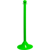 Mr. Chain 91514 Plastic Stanchion - 2" - Green W/ C-Hooks Incl. - 2" Pole, 14" Base, 41"H