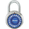 Master Lock® No. 1572BLU 3-Letter-Combo Padlock 3/4" Inside Shackle HT, Control Chart,Blue Dial