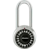 Master Lock® No. 1572LH 3-Letter Combo Padlock 2" Inside Shackle, Control Chart, Blk Dial - Pkg Qty 6