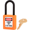 Master Lock® Dielectric Zenex™ 406KAS12ORJ Safety Padlock, Orange, 12/Set