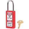 Master Lock® Thermoplastic Zenex™ 411KAS3RED Safety Padlock, 1-1/2"W x 1-1/2"H Red, 3/Set