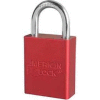 American Lock® No. A1105RED Solid Aluminum Rectangular Padlock, Red - Pkg Qty 6