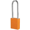 American Lock® No. A1107ORJ Solid Aluminum Rectangular Padlock - Orange - Pkg Qty 24
